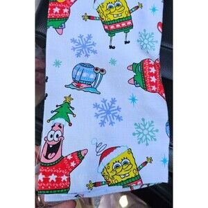 SpongeBob Christmas Holiday Kitchen Towels 2 PACK NEW "Make It Merry"